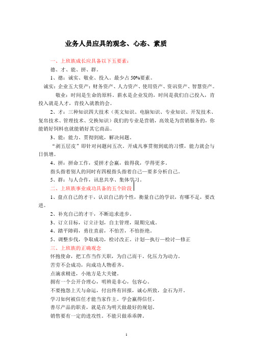 行销品格礼仪技巧