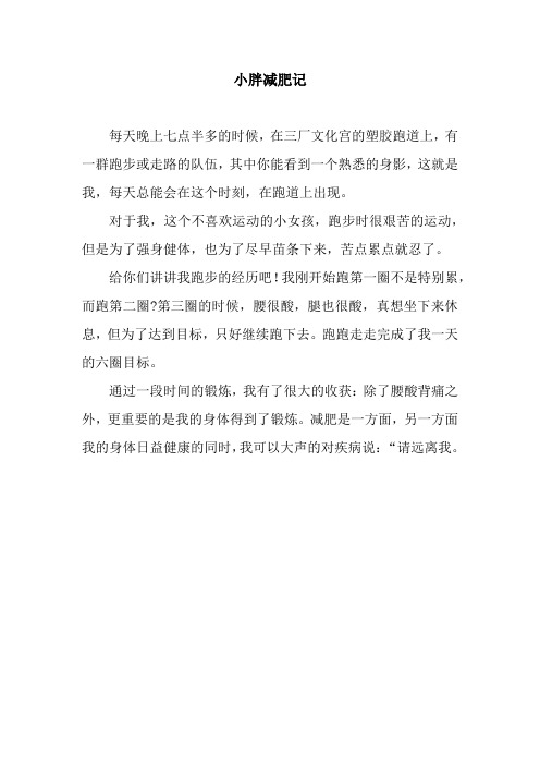 小胖减肥记