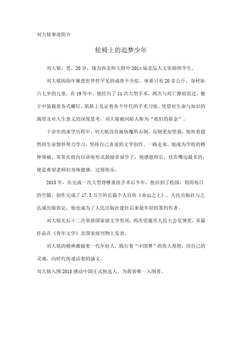 刘大铭事迹简介