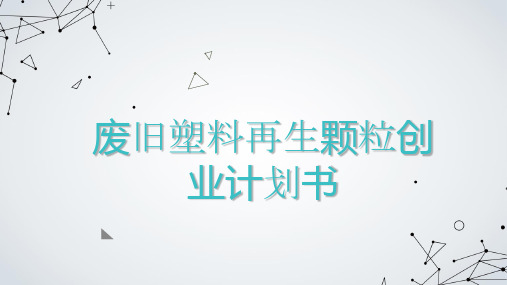 废旧塑料再生颗粒创业计划书