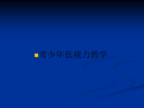 青少年低视力ppt课件