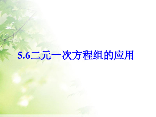 《二元一次方程组的应用》课件2-优质公开课-北京版7下精品