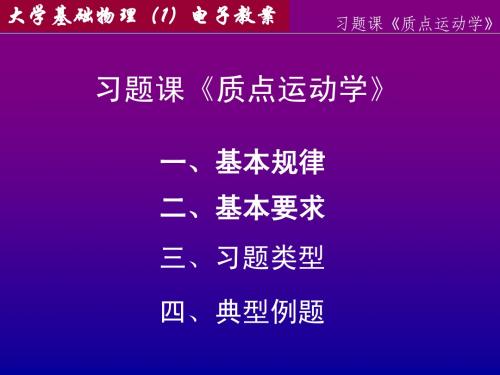 1-1习题课 质点运动学2015