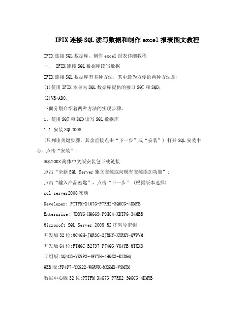 IFIX连接SQL读写数据和制作excel报表图文教程