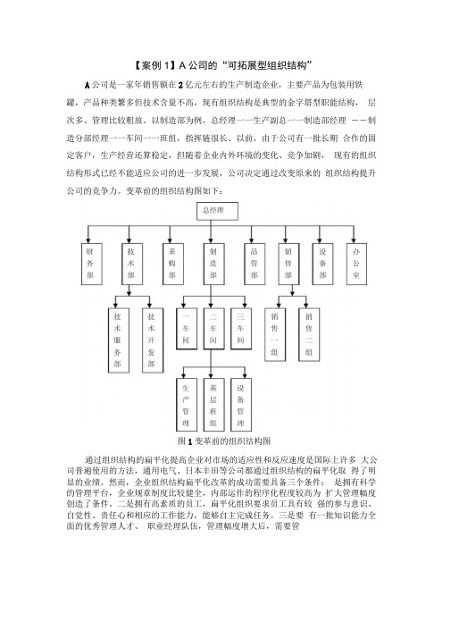 第五章组织与设计案例分析