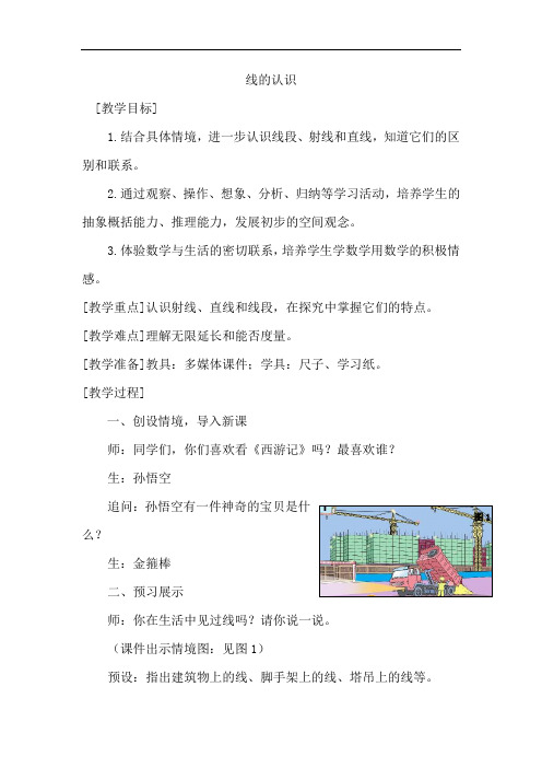 小学数学_线的认识教学设计学情分析教材分析课后反思