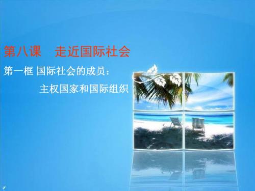 国际社会的成员：主权国家和国际组织优秀课件