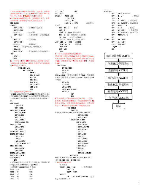 二进制,十进制,十六进制,ASCII,BCD码的转换,单片机