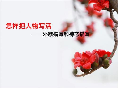语文人教版七年级下册写人要抓住特点