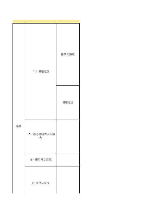 格栅设计计算书模板