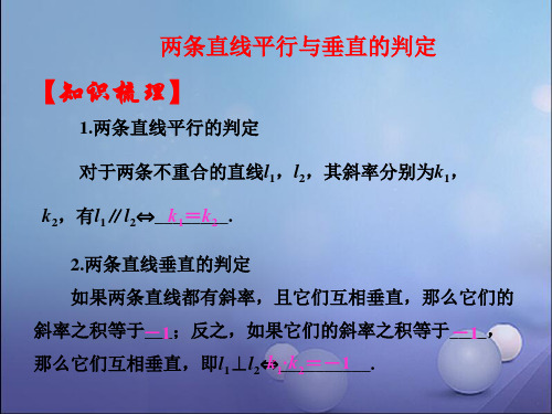 2016-2017学年北师大版必修二 两条直线平行与 垂直的判定 课件(20张)