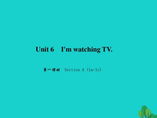 原(浙江专版)七年级英语下册Unit6I'mwatchingTV(第1课时)SectionA1a1c课件(新版)人教新目标版