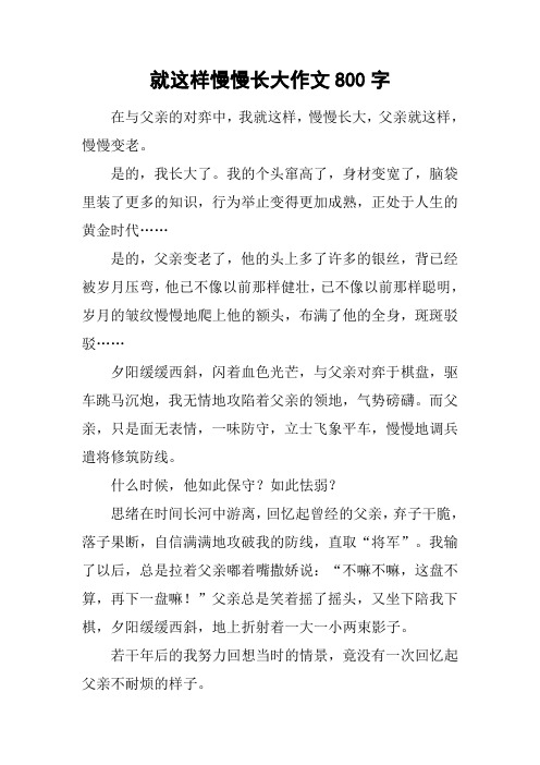 就这样慢慢长大作文800字_6