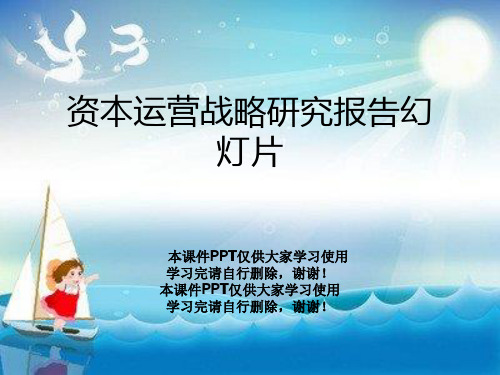 资本运营战略研究报告幻灯片