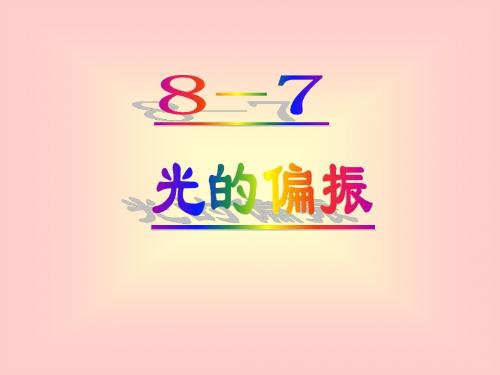 8.波动光学之偏振