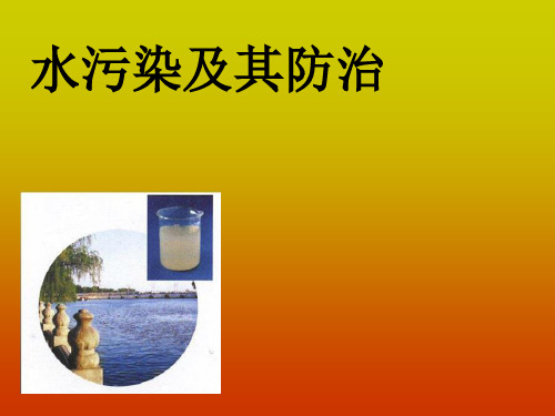 六年级下册科学课件水污染及其防治 人教版 (共13页)PPT