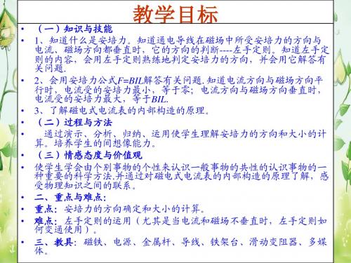 物理选修3-1 3.4磁场对通电导线的作用