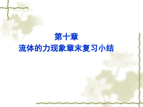 课件《流体的力现象章末复习小结》(共24张PPT)