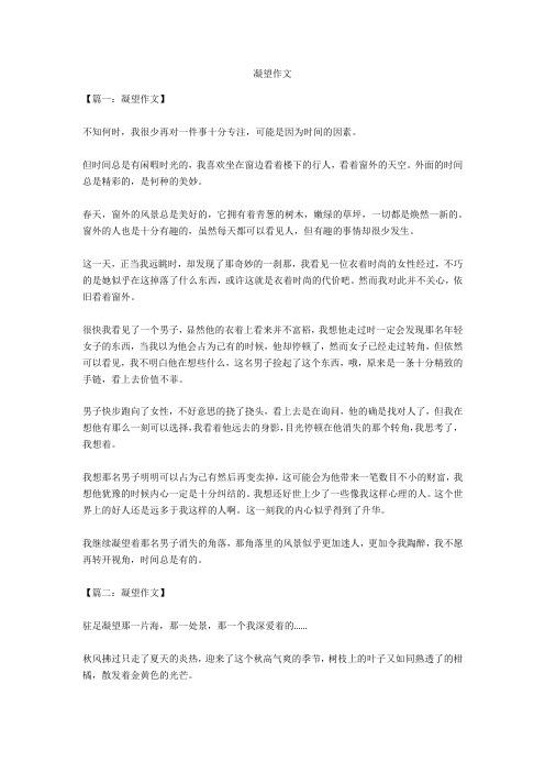 凝望作文_精品文档