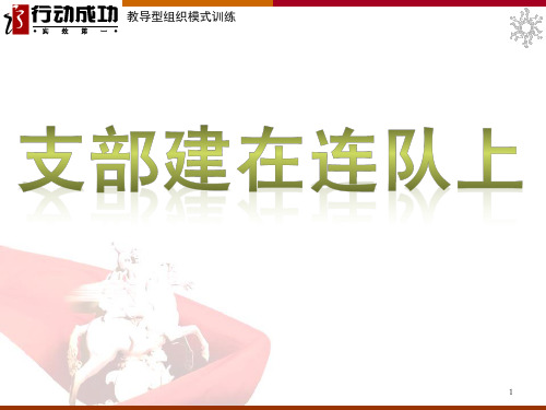 《组支部建在连队上》PPT课件