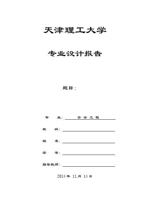 专业设计报告模板