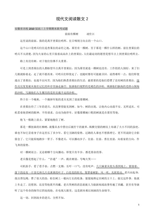 现代文阅读散文2