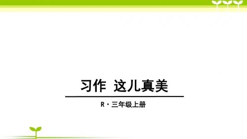 人教版(部编版)语文三年级上册第六单元 习作：这儿真美(人教部编版) (共12张PPT)