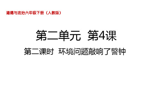 六年级下册道德与法治环境问题敲响了警钟人教部编版