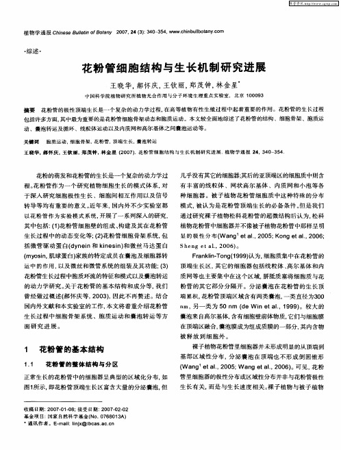 花粉管细胞结构与生长机制研究进展