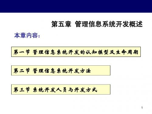 第五章 MIS开发概述