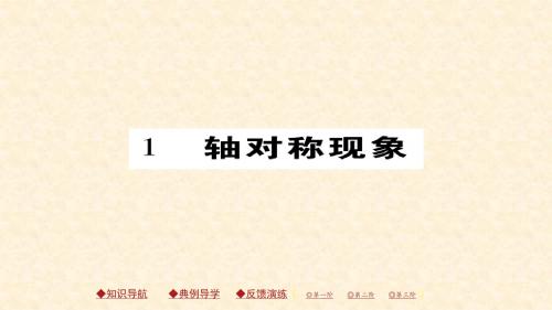 北师版七年级数学下册练习课件：5.1 轴对称现象