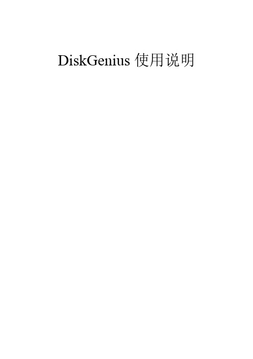 DiskGenius软件说明