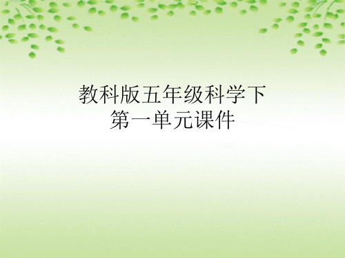 教科版五年级科学下第一单元课件(附目录)