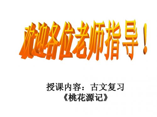 初三复习课 桃花源记
