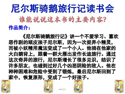 尼尔斯骑鹅旅行记  ppt课件