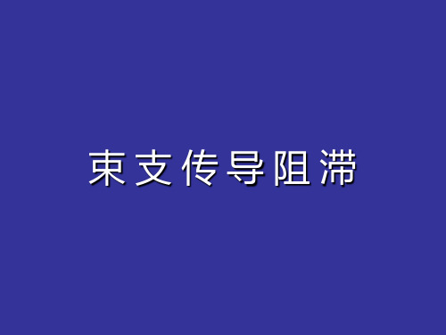 束支传导阻滞