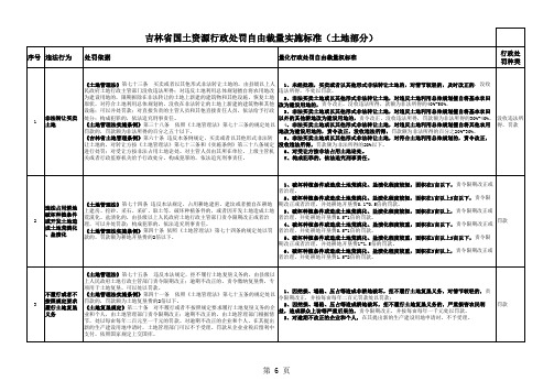 量化行政处罚自由裁量权标准