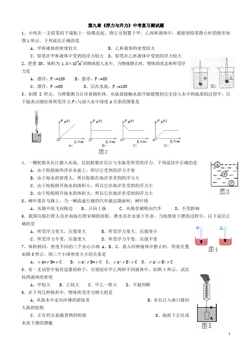 升力与浮力习题