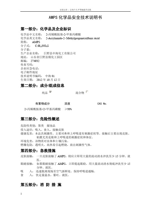 AMPS安全技术说明书