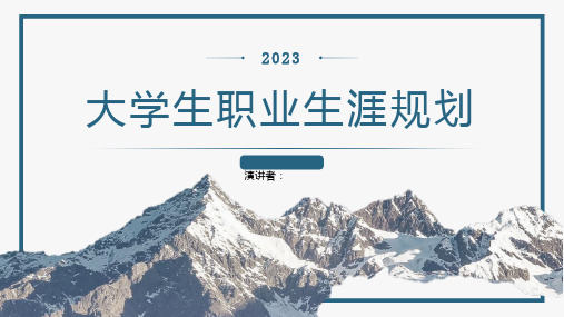 大学生职业生涯规划_第二版4