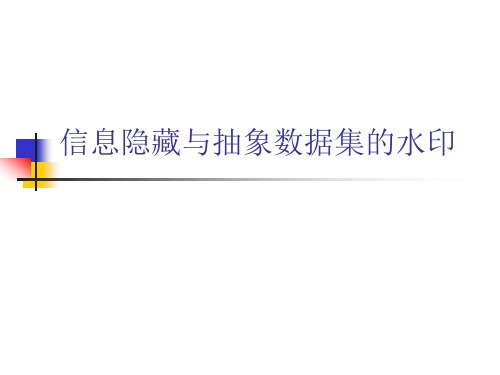 信息隐藏与抽象数据集的水印-北邮