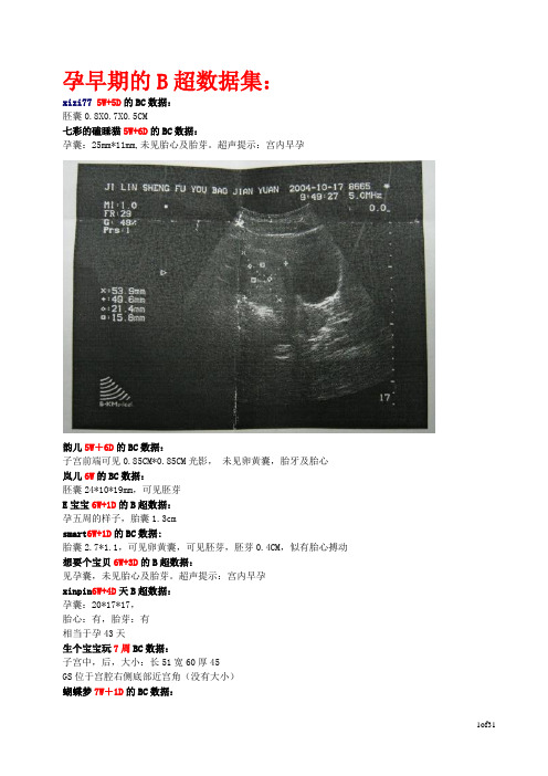 孕早期的B超数据集