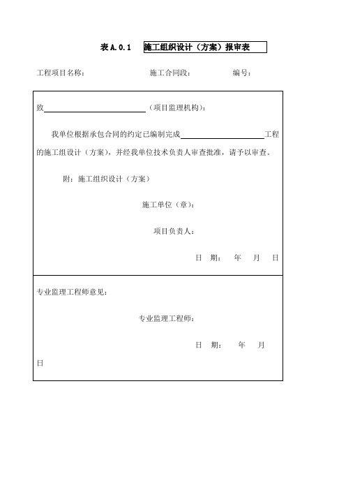 TB铁路建设项目资料管理规程表格