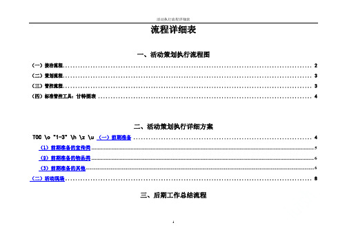 活动执行流程详细表