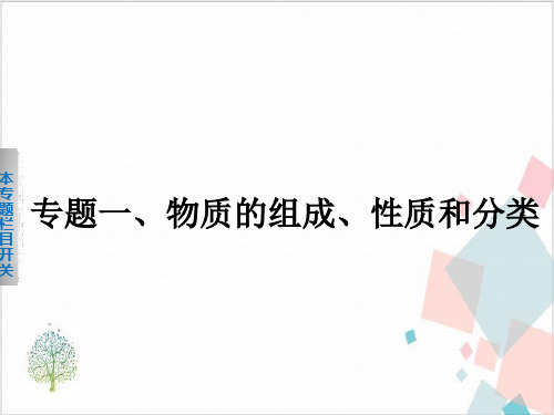 河北高考化学二轮复习专题一物质的组成、性质和分类