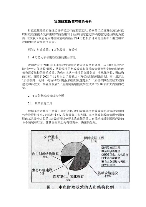 我国财政政策有效性分析