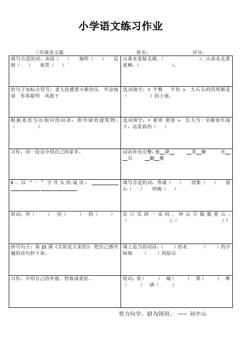 小学三年级语文精作细练II (47)