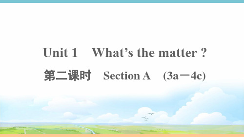 八年级英语下册Unit1What'sthematter第二课时作业课件人教版(3)
