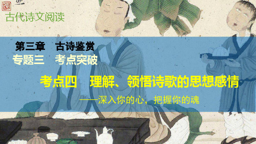2016高考语文大一轮复习 第三章 古诗鉴赏 专题三 考点四 理解、领悟诗歌的思想感情课件
