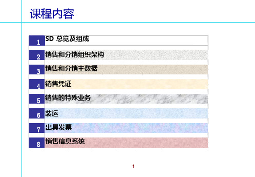 SAP系统SD模块基本原理培训